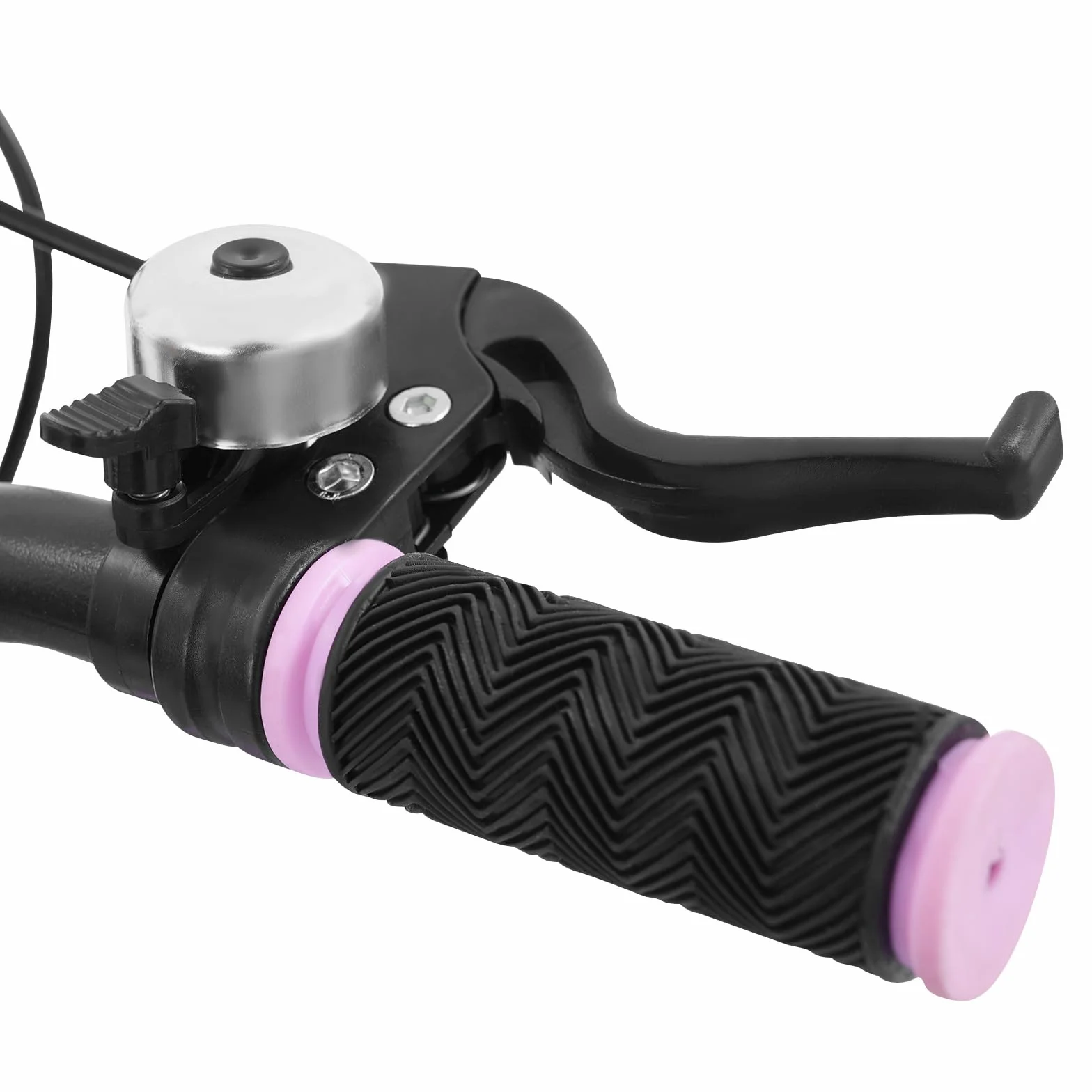 Bicicleta infantil 16 pulgadas freno disco luz LED ruedas estabilizadoras rosa ajustable sillín manillar carga 60 kg
