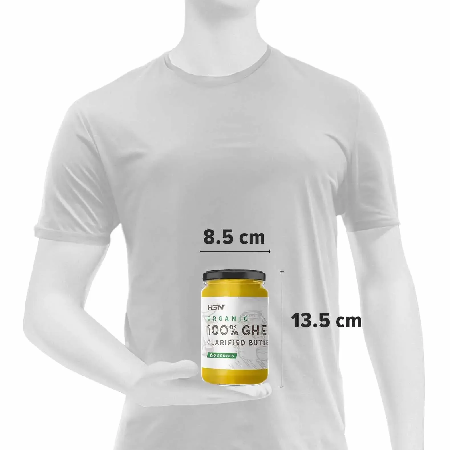 HSN Ghee Mantequilla Clarificada Orgánica Pack 2x500g Ecológico Libre de Lactosa