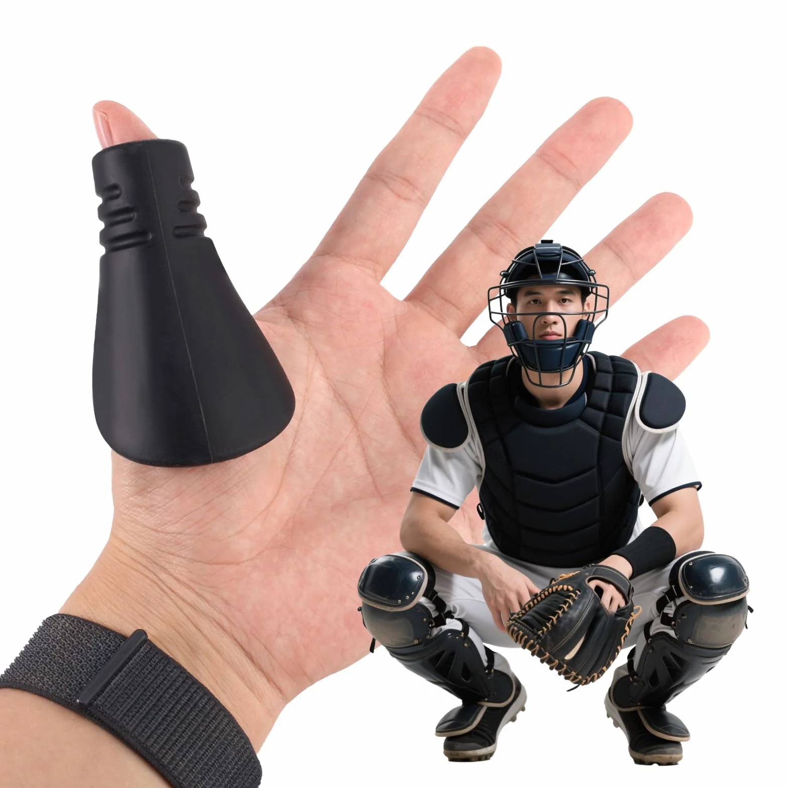 Protector Pulgar Béisbol Sóftbol Silicona Lyreh Mano Izquierda Derecha