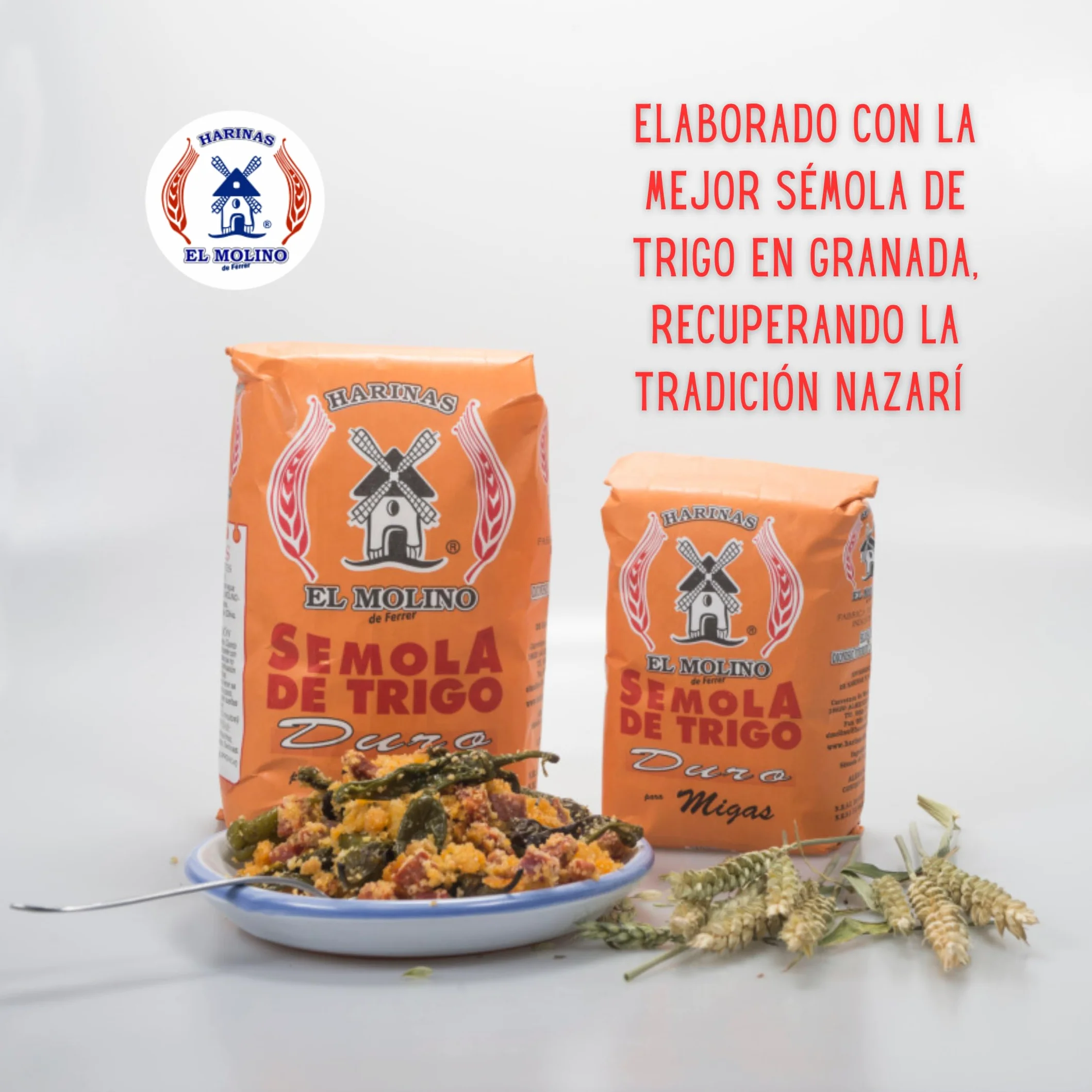 Sémola de Trigo Duro para Migas El Molino Molida a Piedra 2Kg