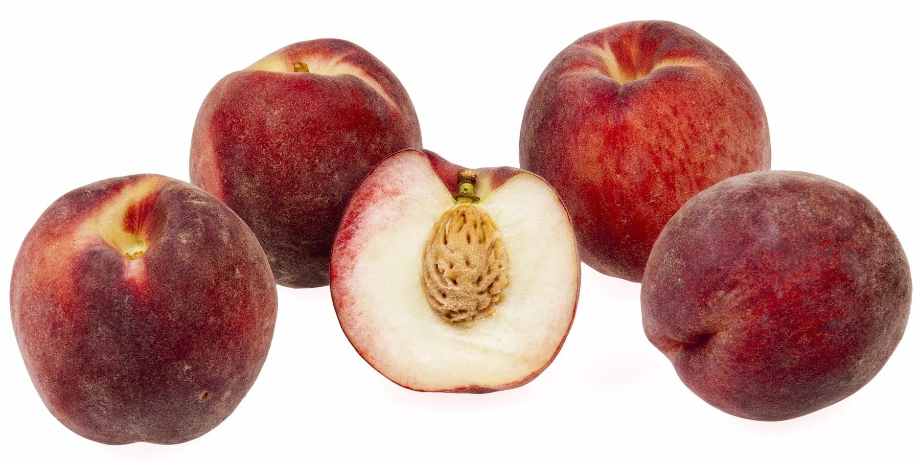 Melocotones blancos frescos, frutos grandes, 10 unidades / paquete