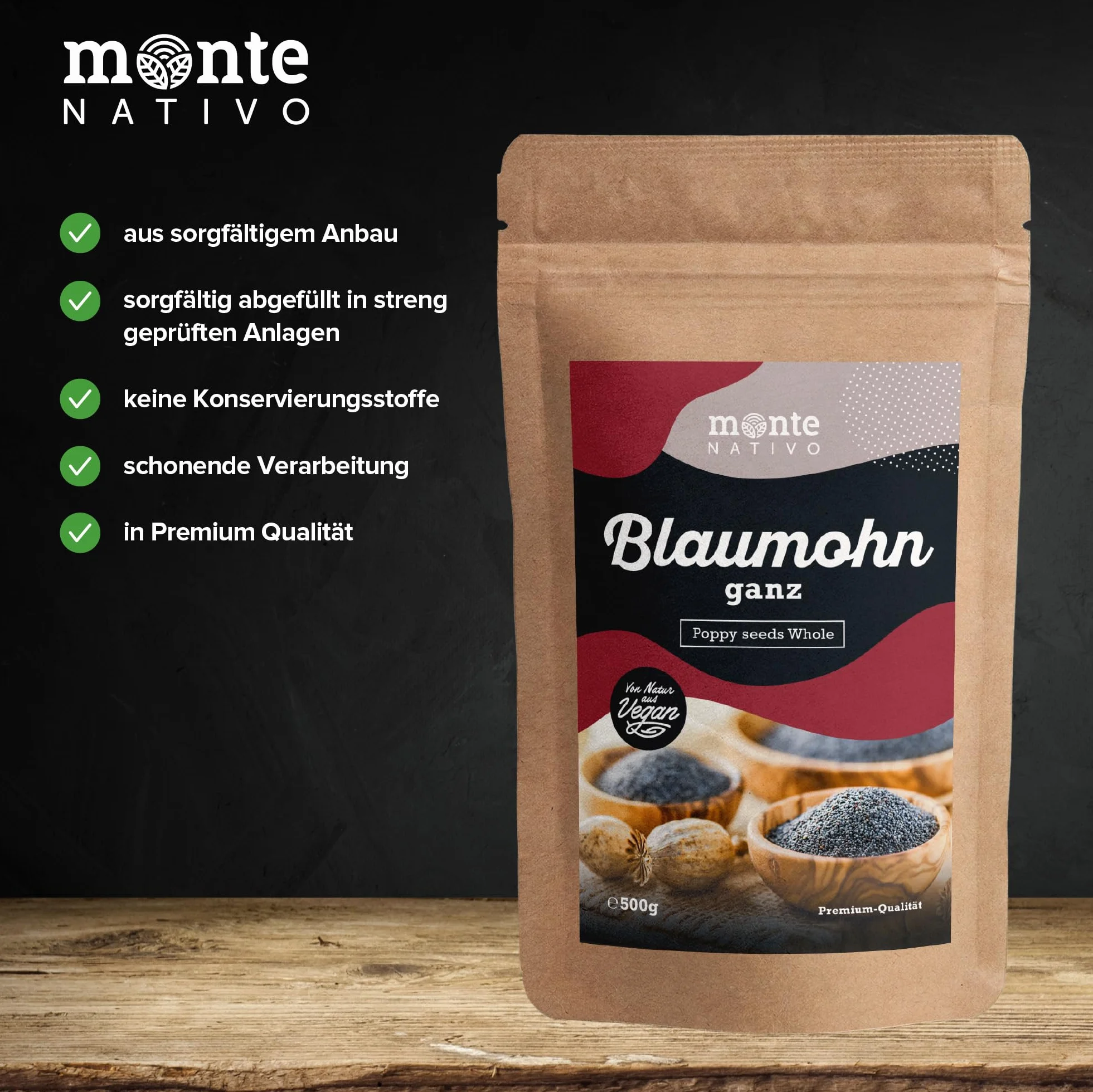 Semillas de Amapola Monte Nativo (500g) - Poppy Seeds para Cocinar