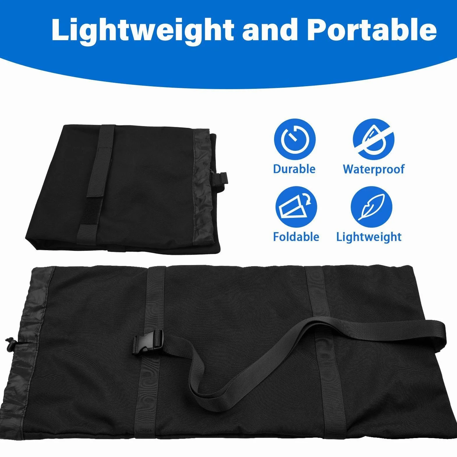 Funda de almacenamiento plegable para silla de pesca - Organizador de transporte reemplazable a prueba de polvo