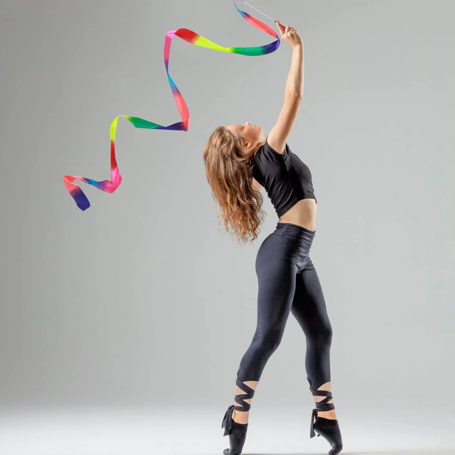 Cintas de baile rítmico 78.7 pulgadas, varita de bailarina para gimnasia artística, circo y carnaval