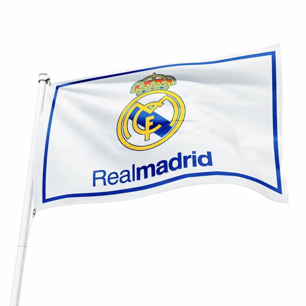 Bandera Real Madrid 3 x 5 pies duradera exterior interior 2 ojales