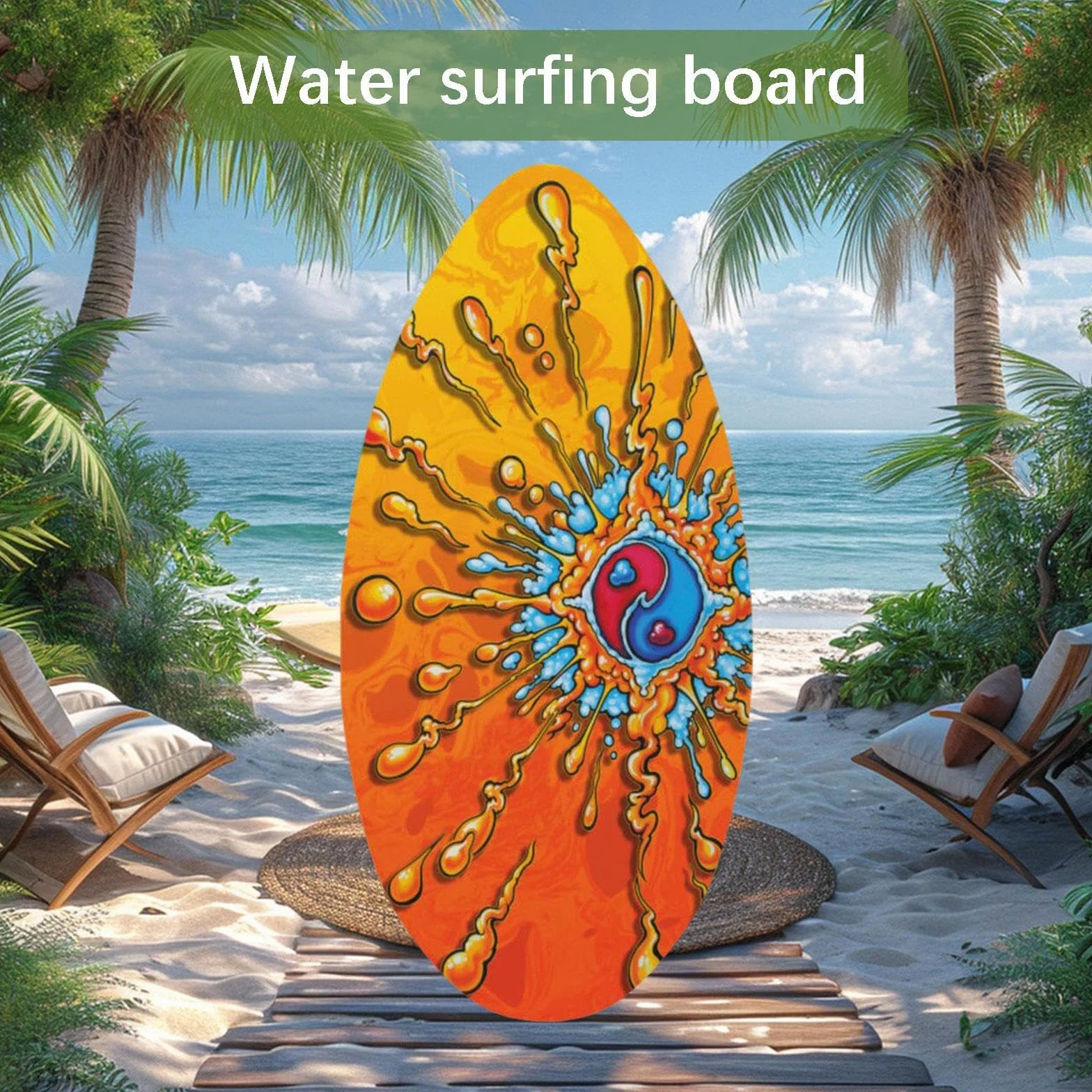 Perfeclan Tabla de Skimboard 30 Pulgadas para Niños Profesional de Madera