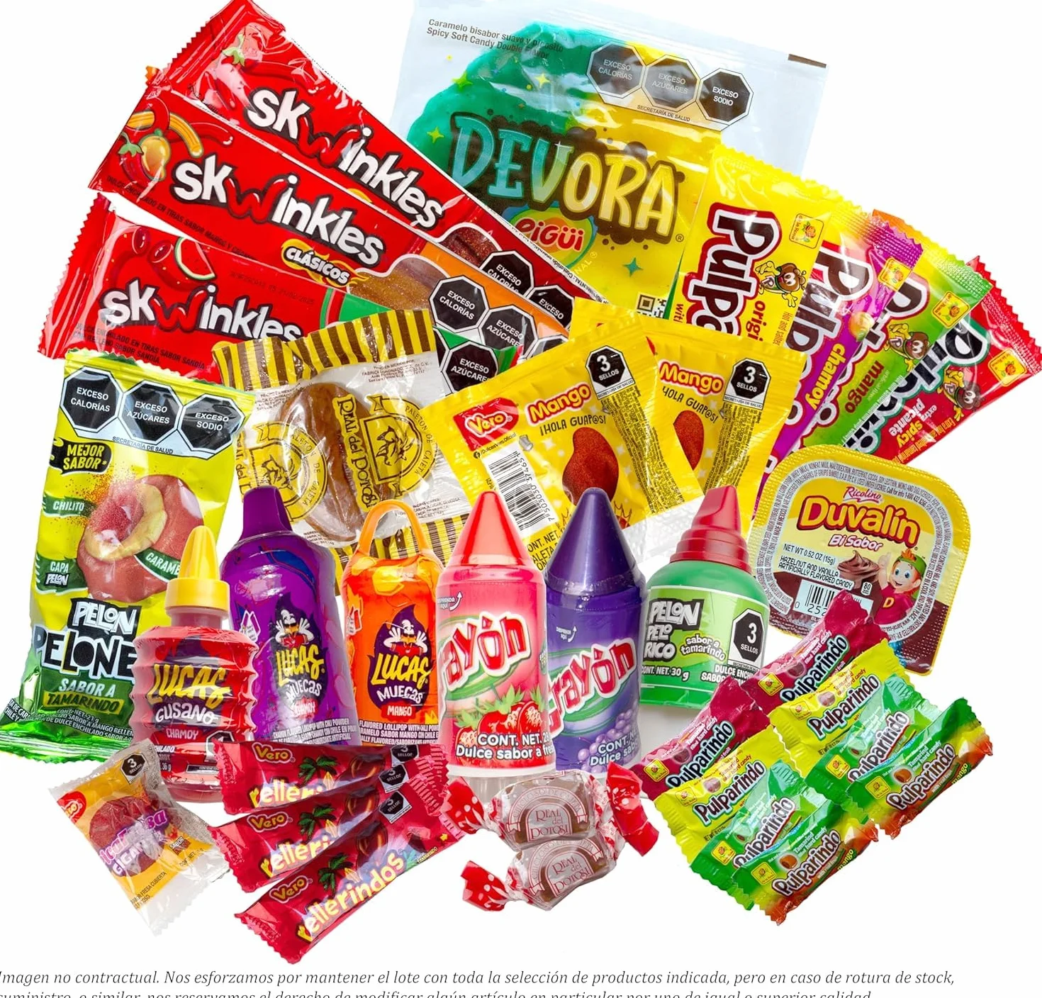 TLT FOODS Lote Dulces Mexicanos – Pack Variedad Chuches Mexicanas Picantes, Candy Box Snacks Mexico, Chamoy, Pelon Pelo Rico, Pulparindo, Tamarindo