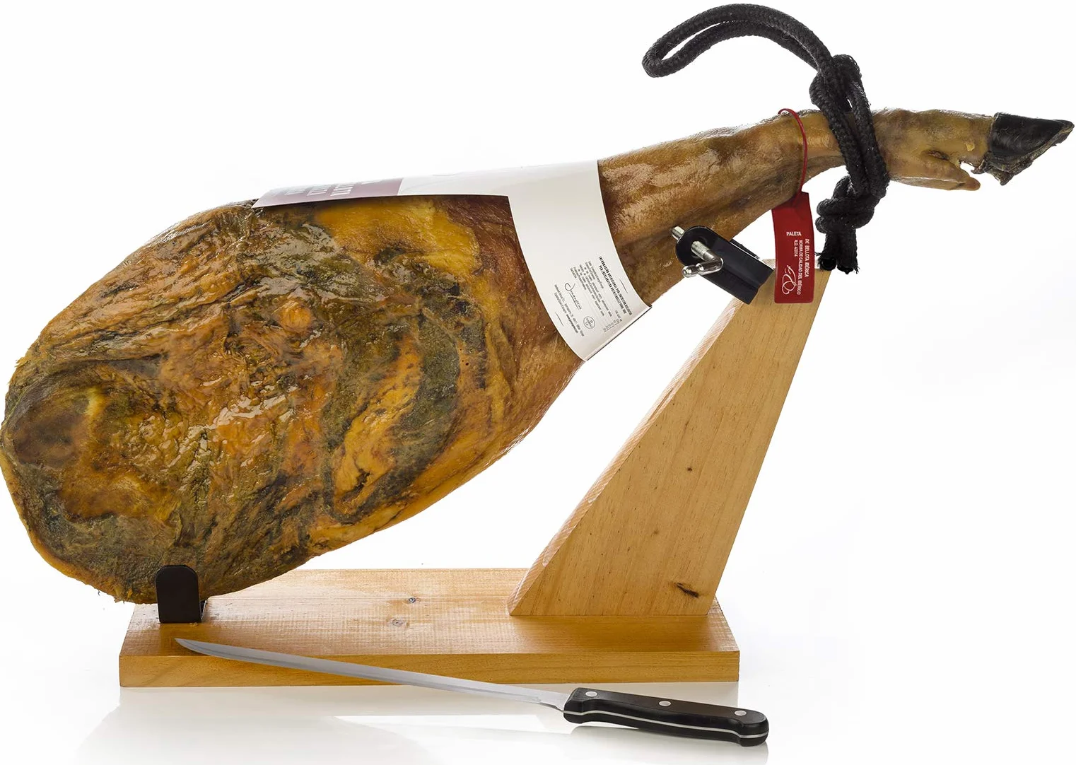 Jamon Iberico de Bellota Paleta 4-4.5 Kg Jamonero Cuchillo
