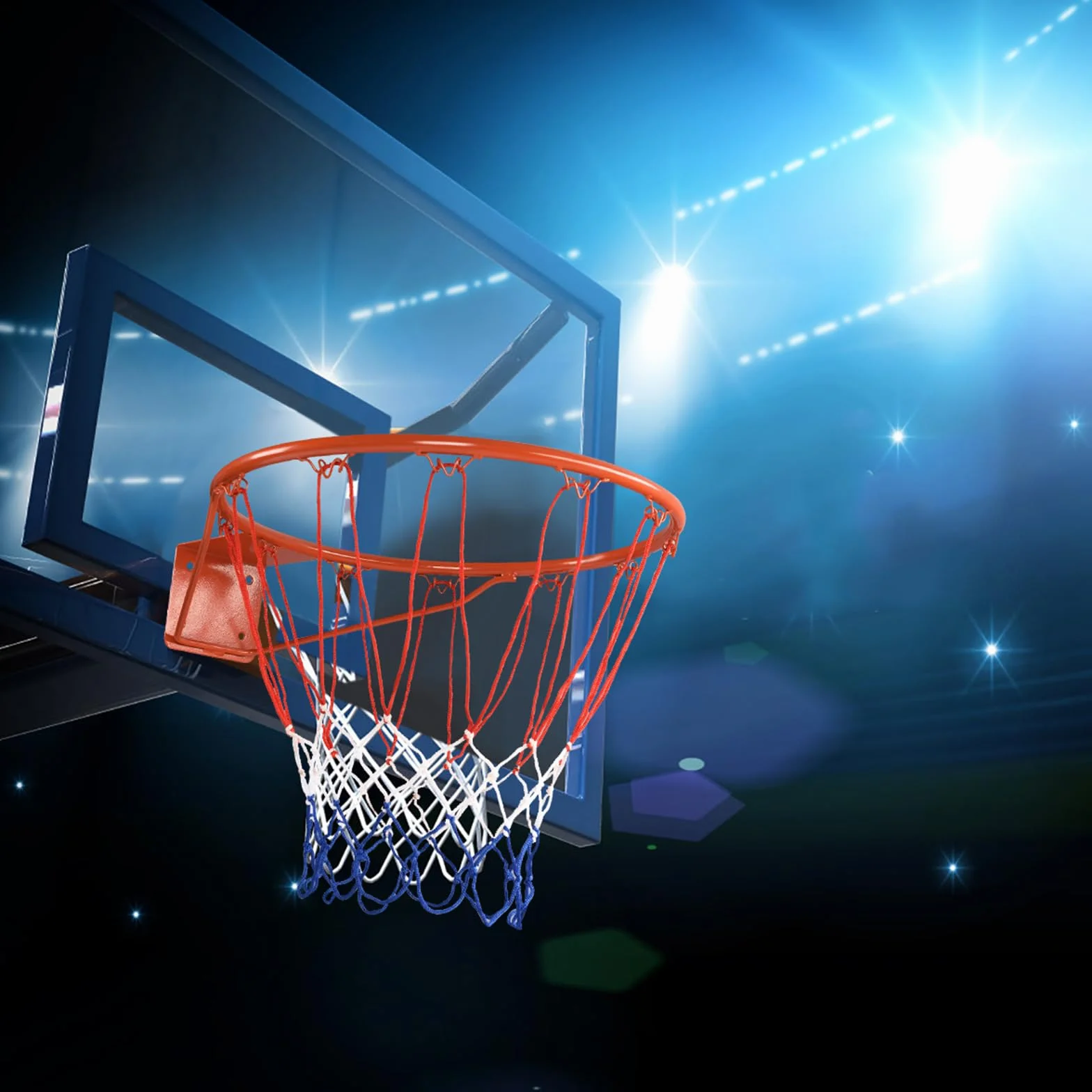 COSTWAY Ø 45 cm Canasta de Baloncesto para Pared con Red de Nylón, Marco de Acero, Juguete para Interior y Exterior (Estilo 1)