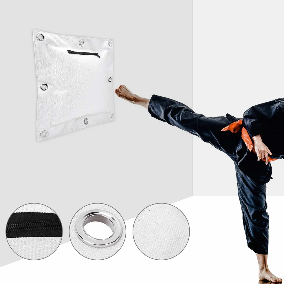 Saco de Boxeo Wing Chun, Bolsa de Arena de Pared Resistente Cremallera 3 Tamaños Lona Entrenamiento Boxeo Muay Thai Sanda