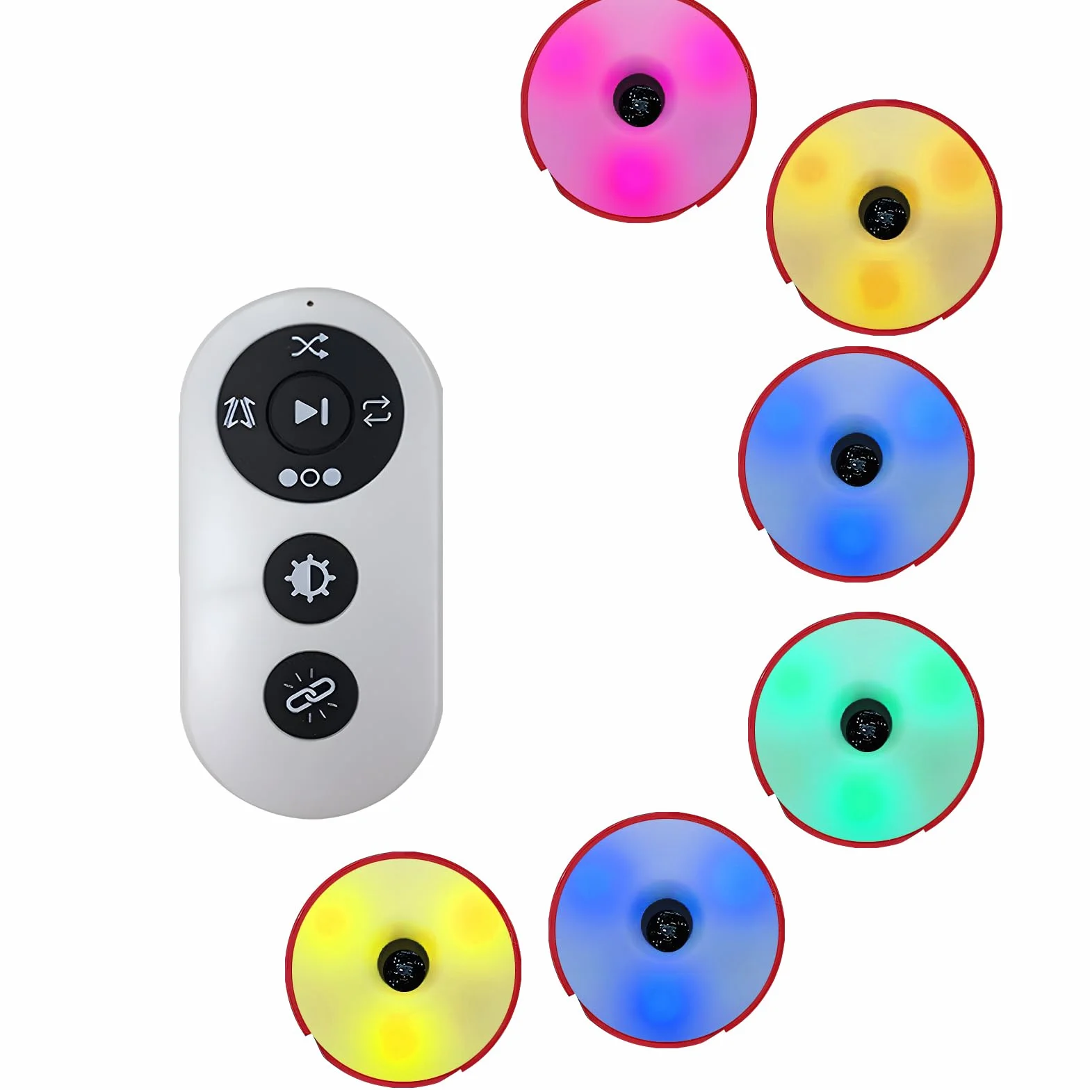 Juego de lámparas de entrenamiento de reacción ágil, 4 colores, 4 modos, control remoto, carga USB