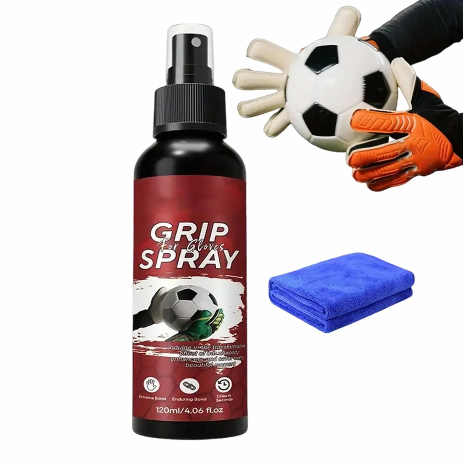 Spray Antideslizante para Guantes de Portero 120ml Secado Rápido Fútbol Baloncesto
