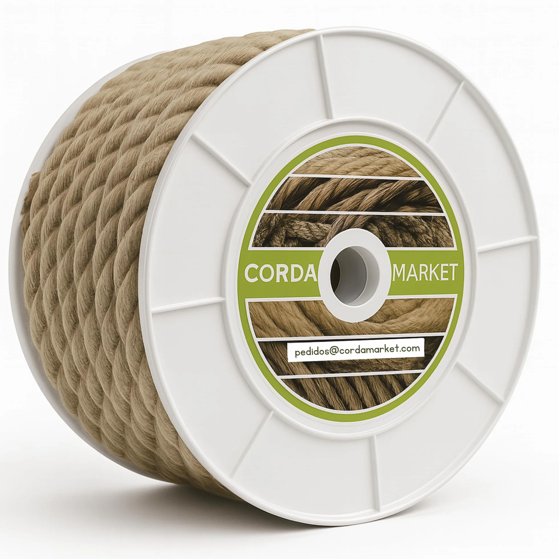 Cuerda Cáñamo Natural 20 mm × 15 m Decorativa Gruesa para Toldos Jardinería
