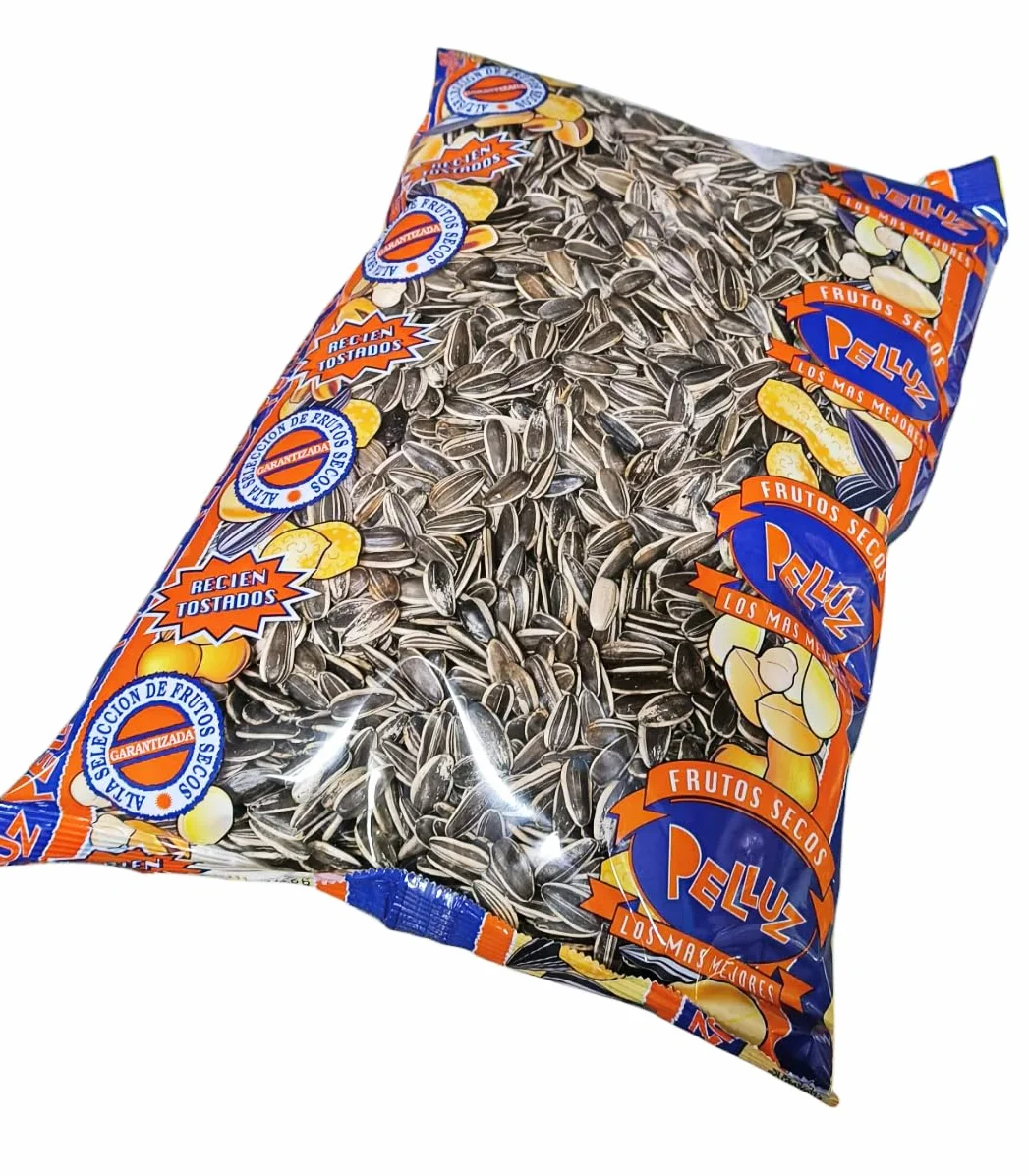 Pipas de Girasol Crudas 1 Kg - Deliciosas Pipas con Cáscara - Marca Pelluz