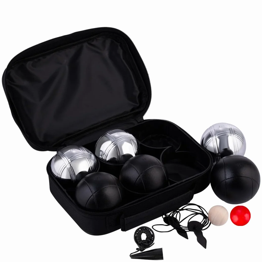 Engelhart Weiblespiele Juego de Bolas de Petanca 6 Unidades Negro Plateado