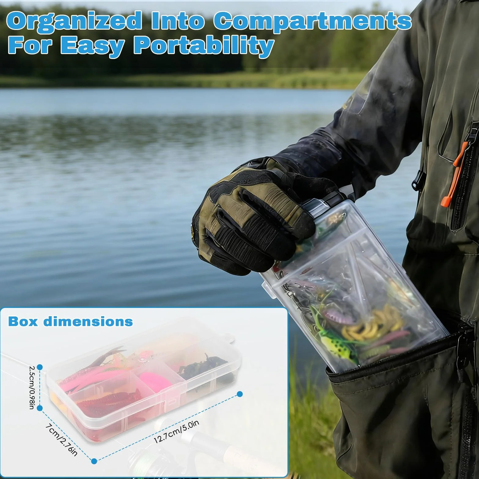 Juego de 153 señuelos de pesca con caja – Wobbler, peces de goma, spinner para agua dulce y salada