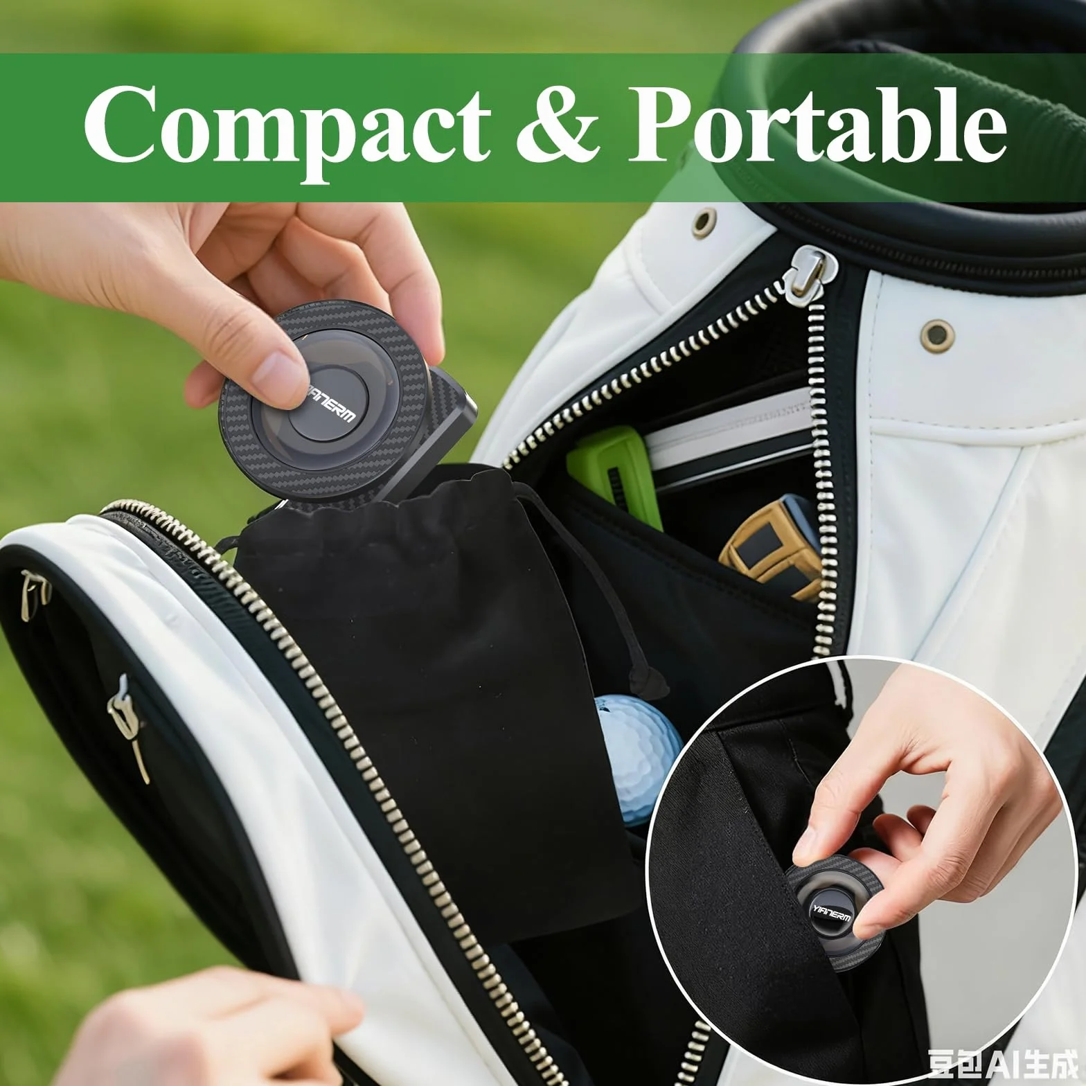 Soporte Magnético para Teléfono Móvil de Carrito de Golf, Accesorios para Gym (Negro)