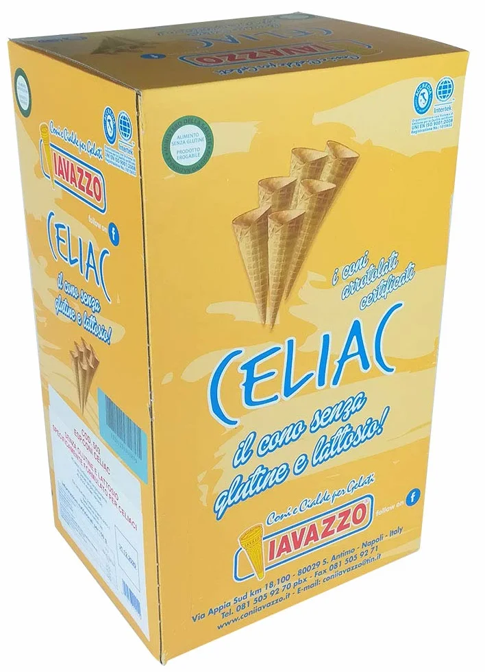 Conos veganos para helado sin gluten ni lactosa para celíacos - 40 unidades