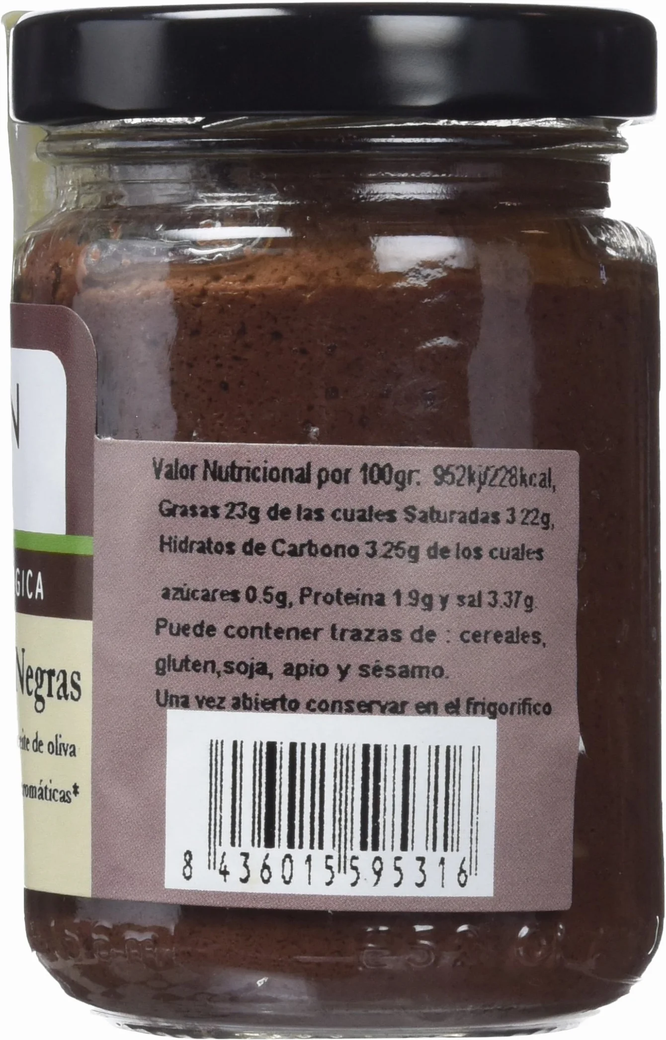 Bionsan paté de aceitunas negras - 4 tarros de cristal de 140 gr - Total: 560 gr (43101)