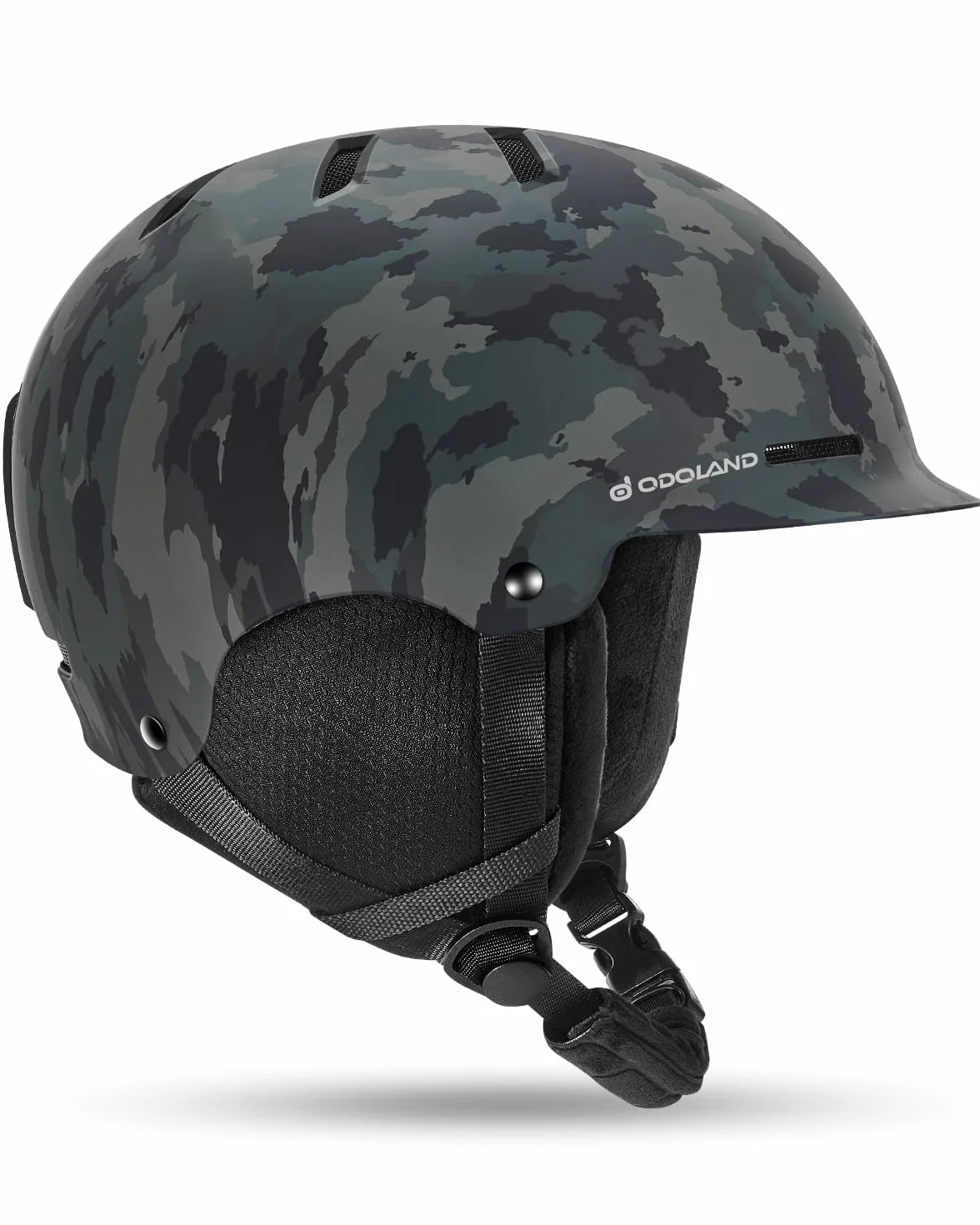 Odoland Casco de Esquí y Snowboard para Hombres Mujeres con Ventilación y Orejeras Desmontable