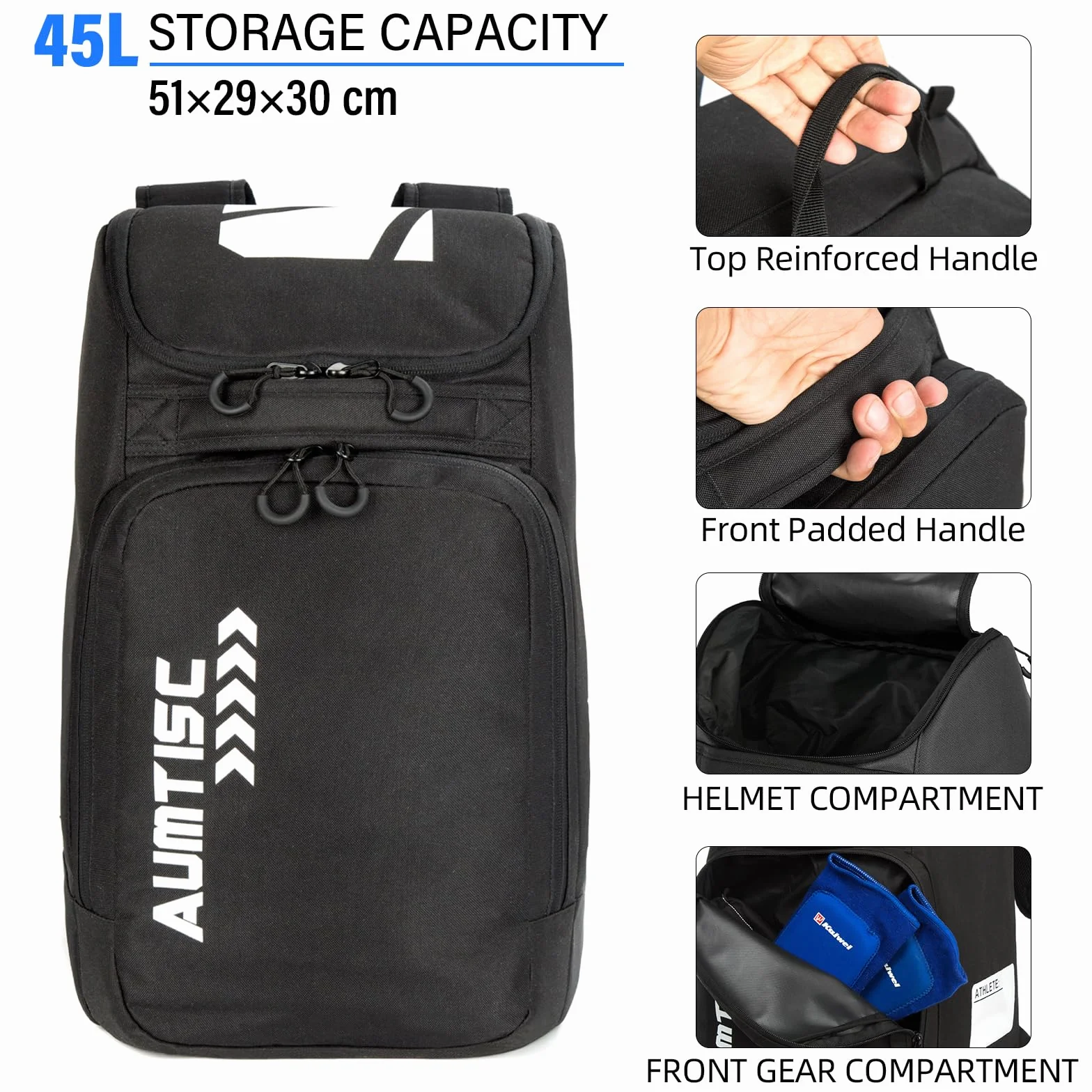 AUMTISC Bolsas de esquí Mochila para Botas de esquí Ligeras Equipaje Durable