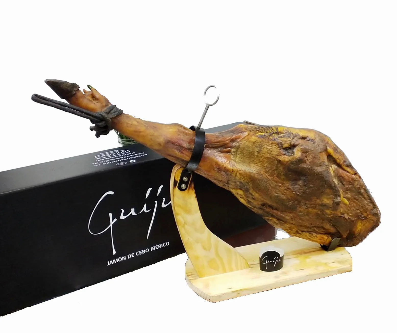 JAMÓN IBÉRICO DE CEBO DE CAMPO 50% RAZA IBÉRICA 7 a 7,5 KG. MARCA GUIJU. FABRICA DE GUIJUELO.SALAMANCA. (7 a 7,5 kg)