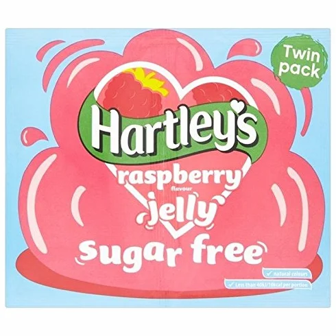Hartley's Sin Azúcar De Frambuesa Cristales Jalea 23g (Paquete de 6)