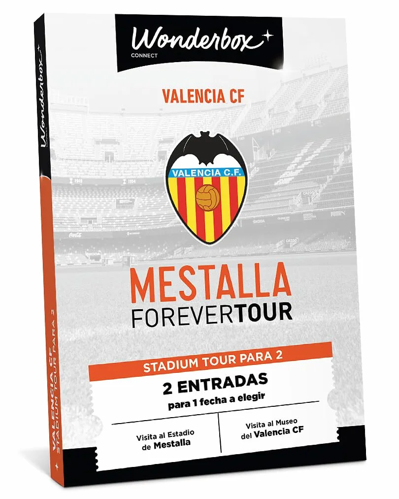 WONDERBOX Connect Caja Regalo Valencia CF 2 Entradas Stadium Tour Visita Museo 27 Meses