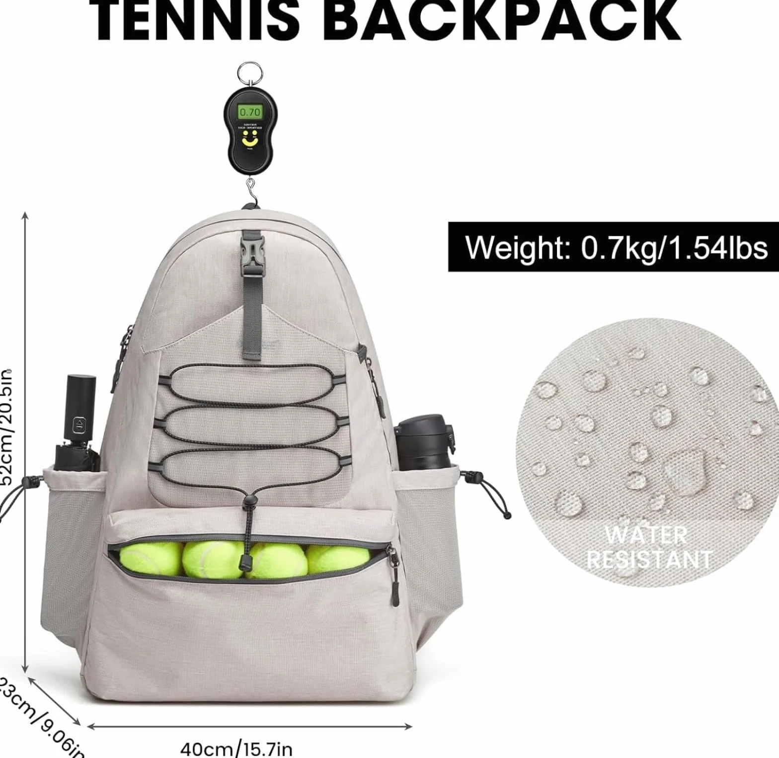 Raquetero Tenis Mochila Mujeres Hombres Bolsa Pickleball 4 Raquetas Compartimento Zapatos Impermeable