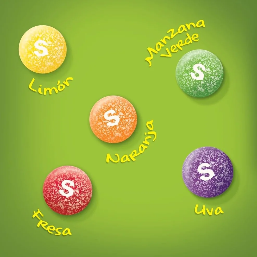 Skittles Caramelos ácidos Masticables en Bolitas de frutas (pack de 15 x 152g)