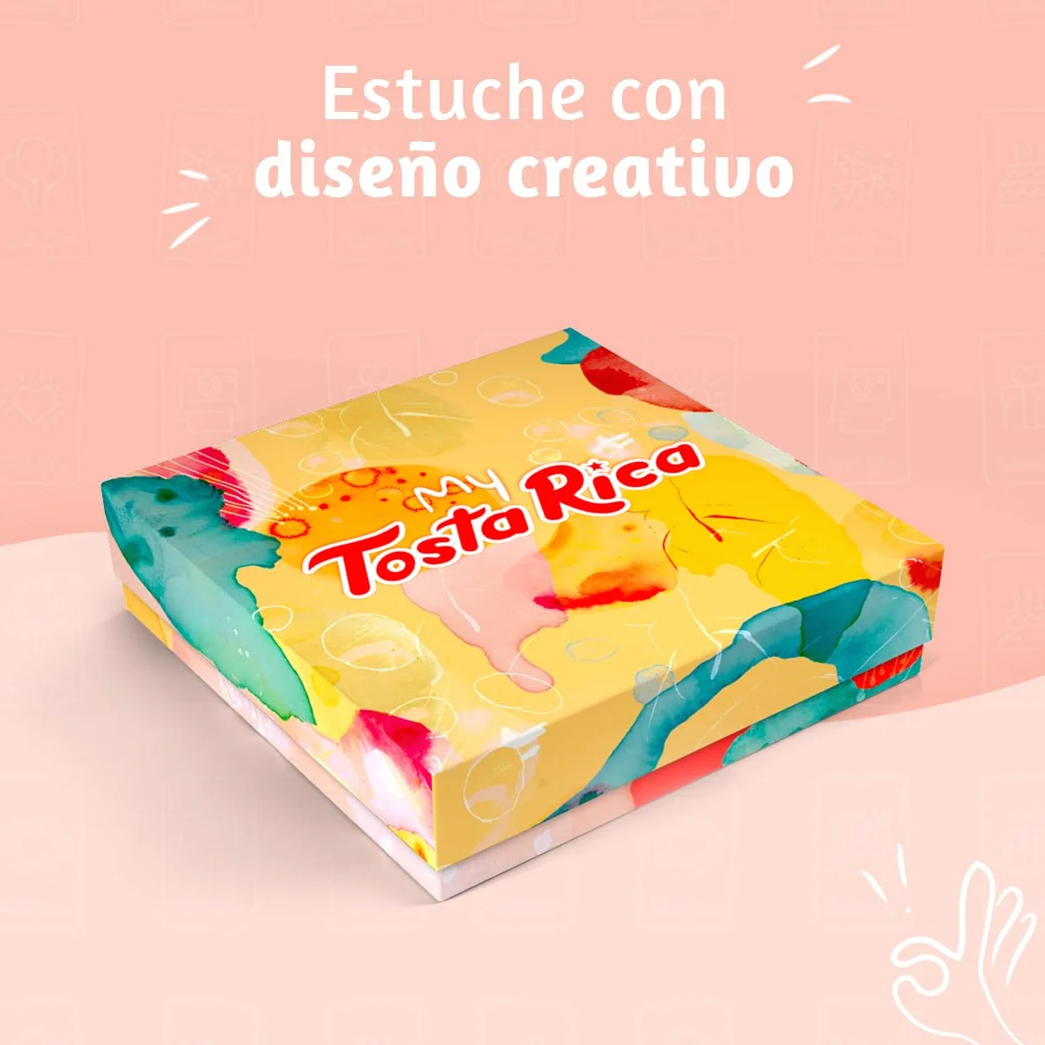 My TostaRica - Galletas con mensaje “Te quiero” - Contenido: 30 Galletas Impresas con Dedicatoria - Regalo con Mensaje Impreso