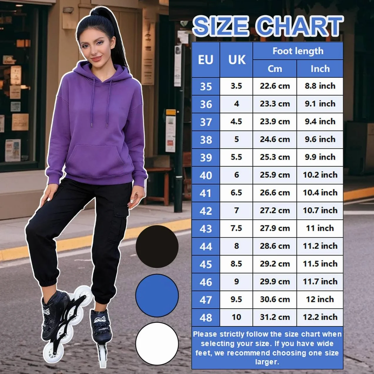 Patines En Linea Adulto para Mujer Y Hombre, Unisex White,36