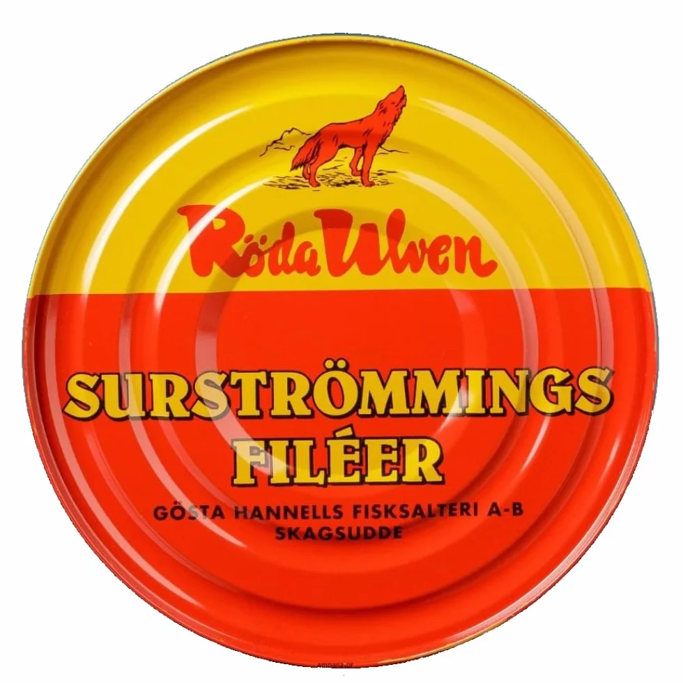 Röda Ulven Surströmming Filetes 300g/400g Lata Arenque Fermentados Suecia