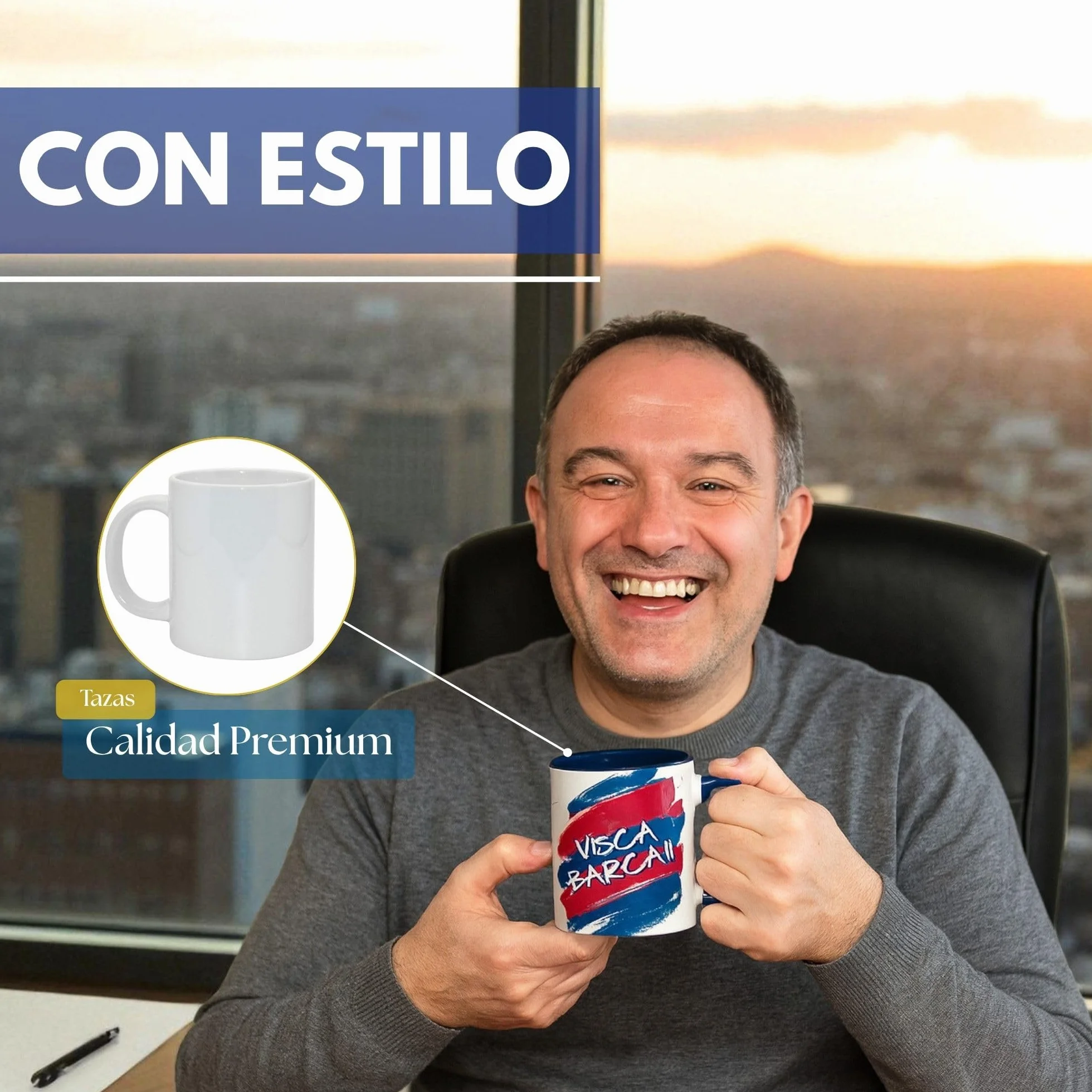 Taza Zaragoza Personalizada Cerámica 330ml Fútbol LolaPix