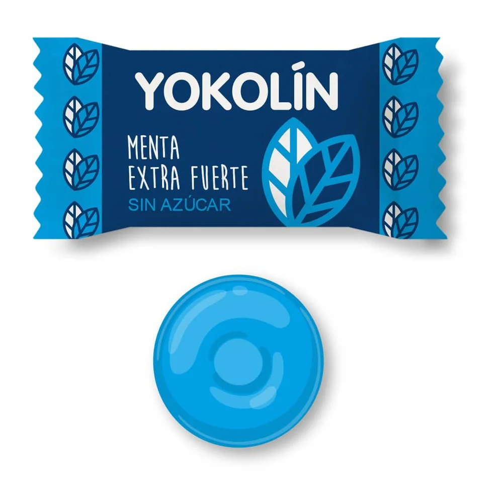 Caramelos Cerdán - Caramelo sin Azúcar Yokolín Sabor Menta Extra Fuerte | Bolsa 1 kg | Caramelo Duro Redondo Sin Gluten ni Alérgenos | Ideal para Fiestas, Eventos y Cumpleaños