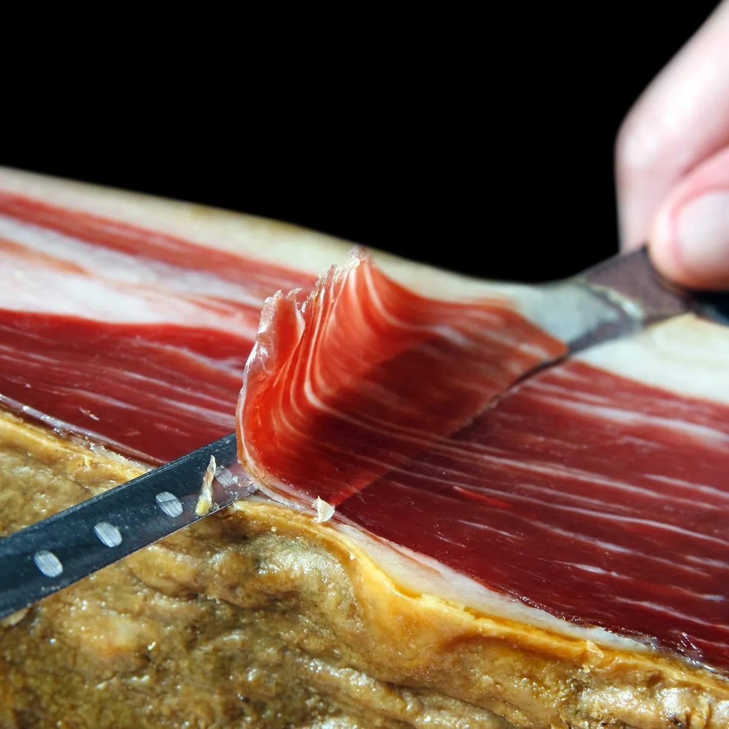 Jamón Serrano duroc Gran Reserva (entre 7 y 8 kilos) jamón con 18 meses o mas de curación, jamón con pata raza duroc