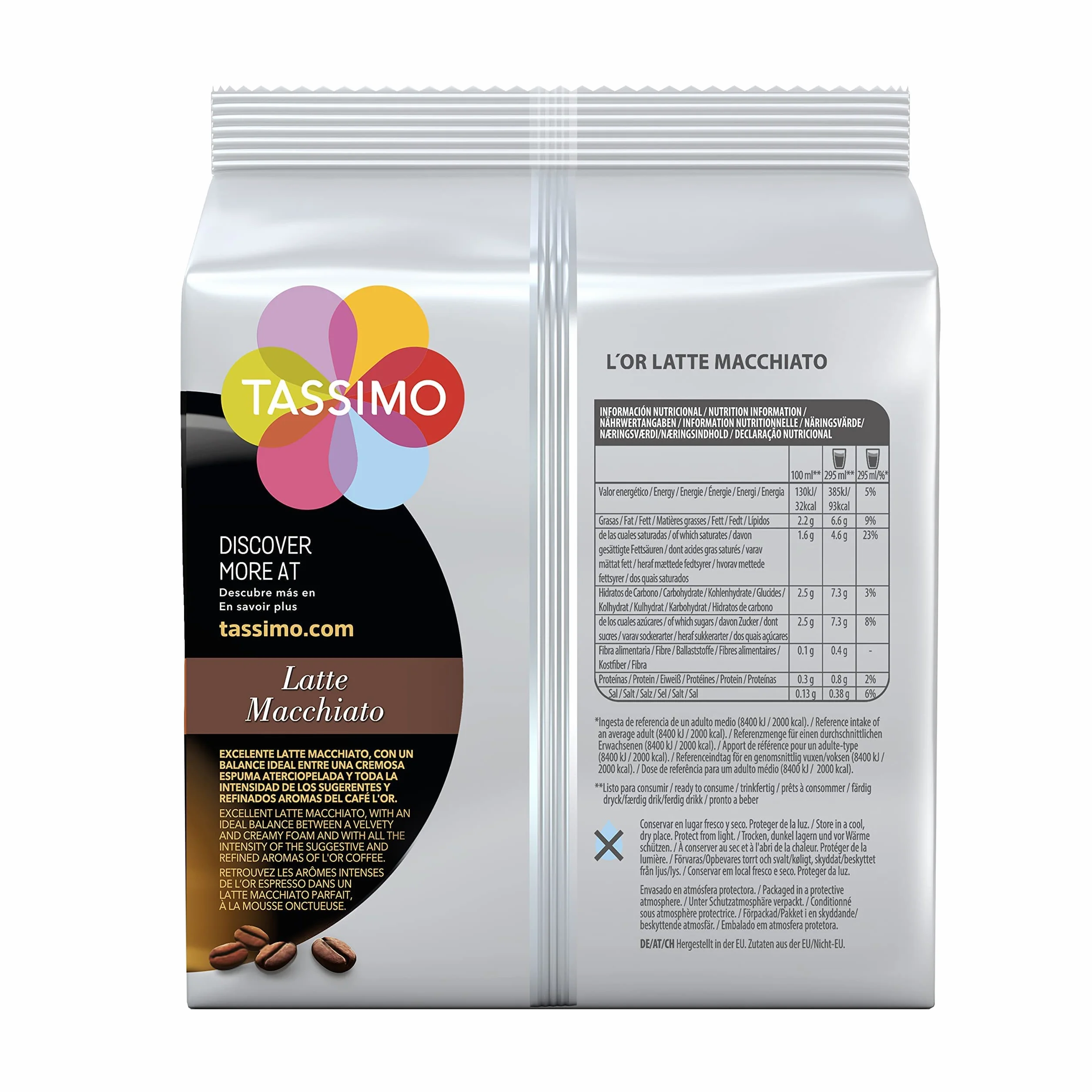 L'OR Cápsulas de Café Lungo Profondo Intensidad 8 Compatibles Tassimo 80 Pack