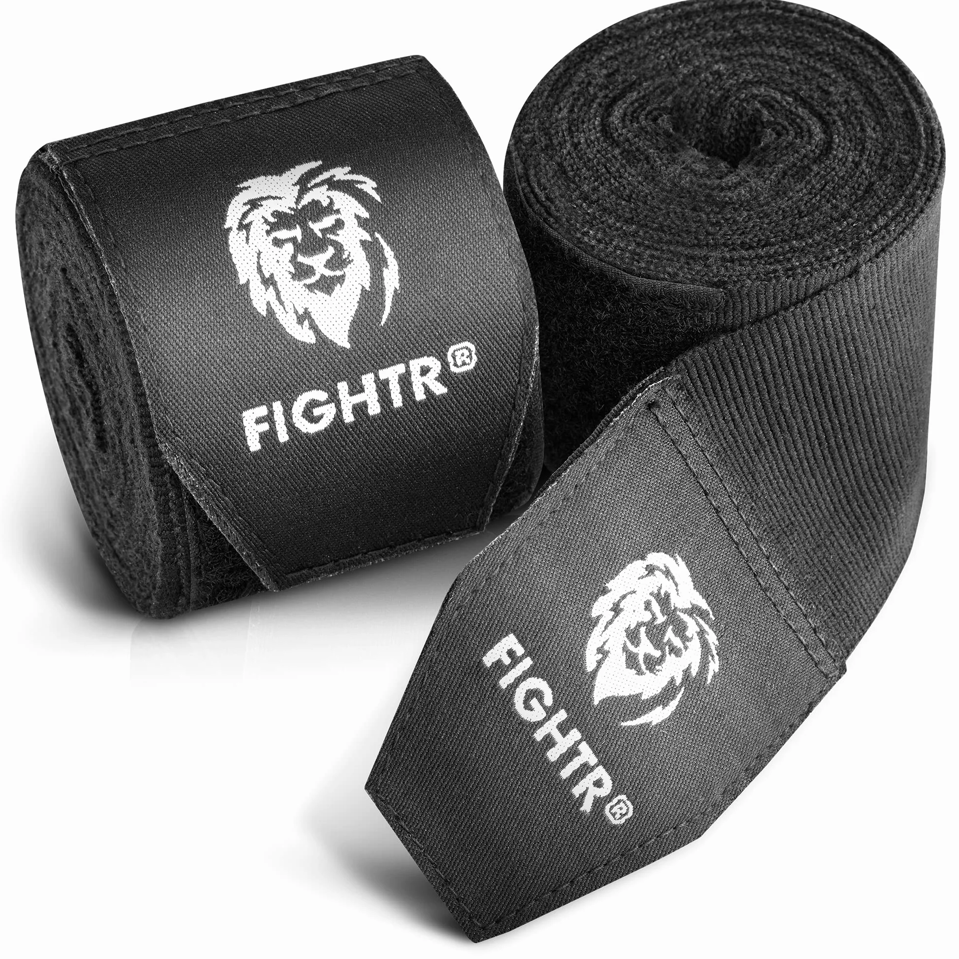 FIGHTR® Premium Cinta de Boxeo 4m Medio elásticos con Lazo para el Pulgar para Boxeo MMA Muay Thai