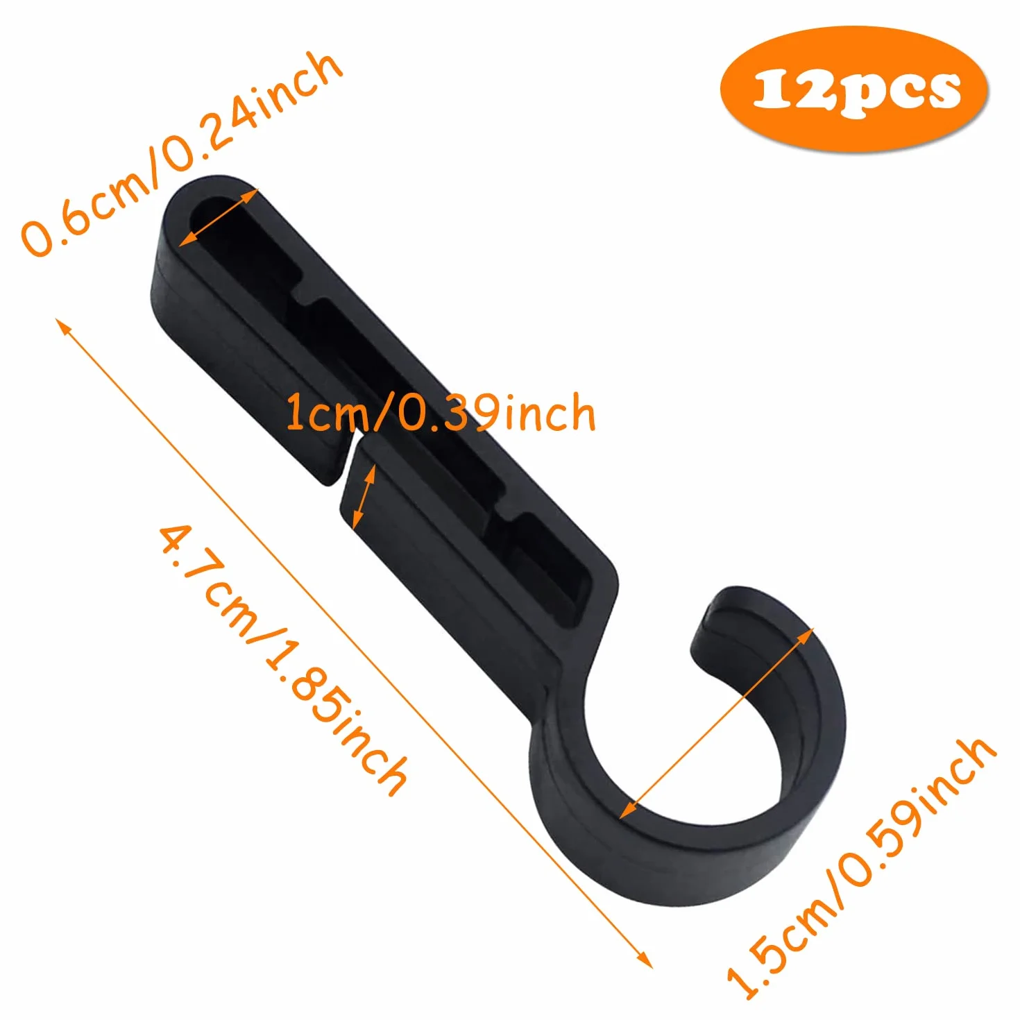 12 Piezas Clips de Casco para Faro Linterna Frontal Gancho de Faros Fácil de Montar