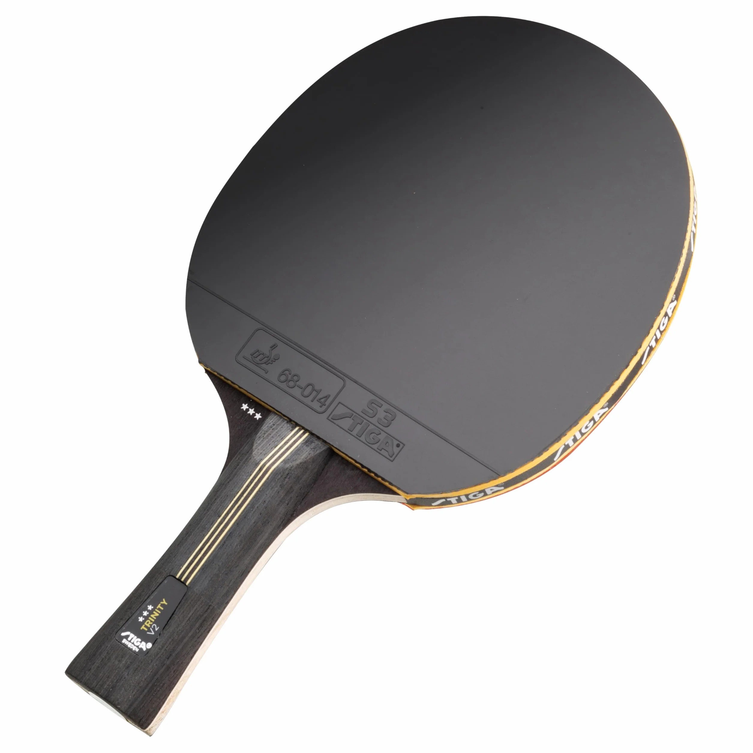 STIGA Trinity V2 Pala de Tenis de Mesa 3 Estrellas ITTF Madera Ergonómico