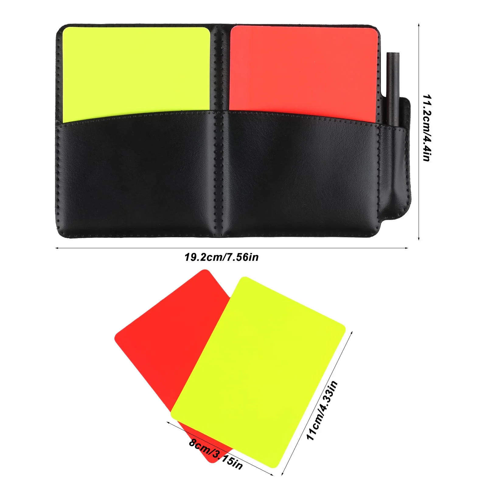 Set de Árbitro de Fútbol con Tarjetas Amarillas y Rojas y Cuaderno Deportivo