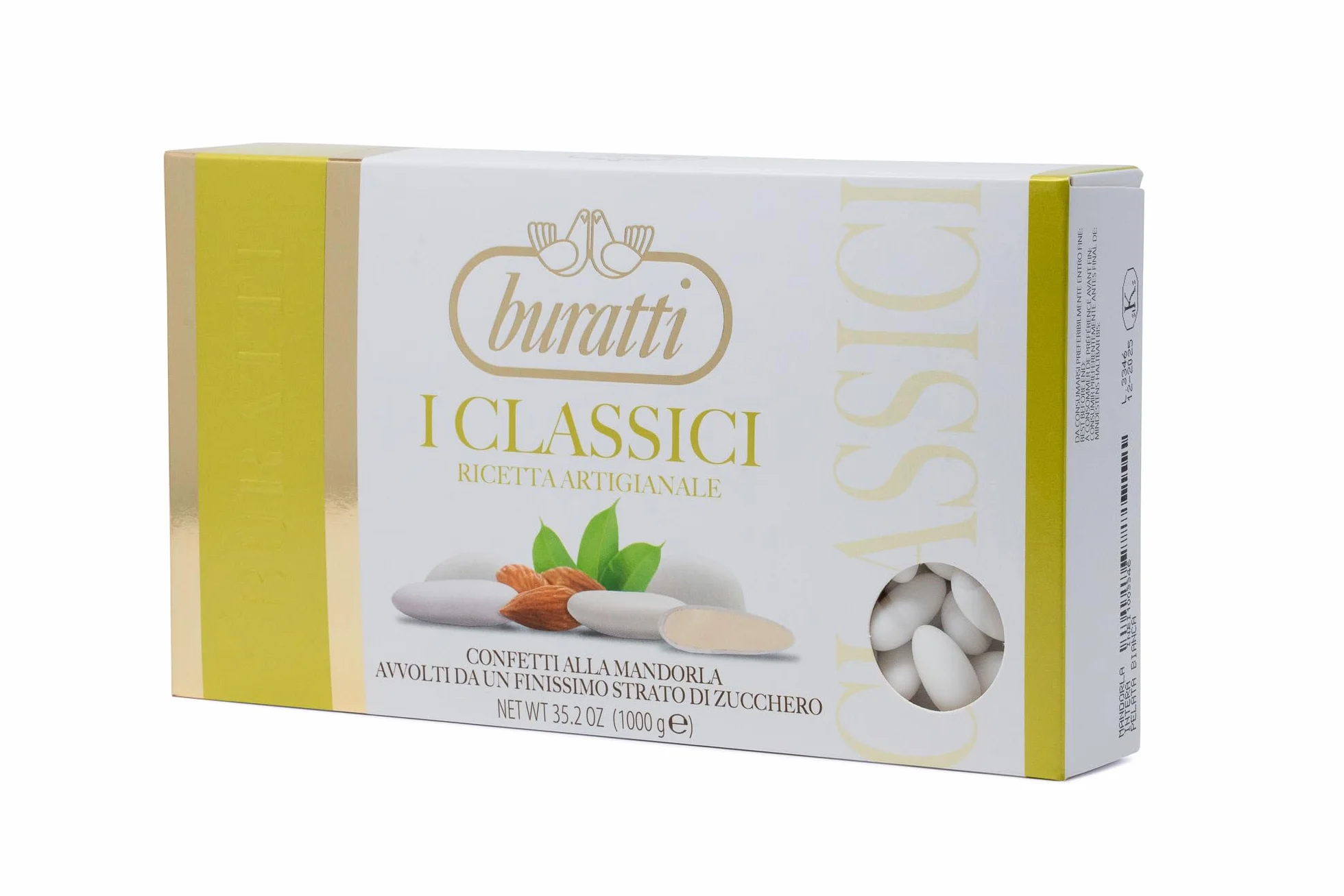 Buratti Confetti Almendras Azucarados Enteras Blanco 1000 g