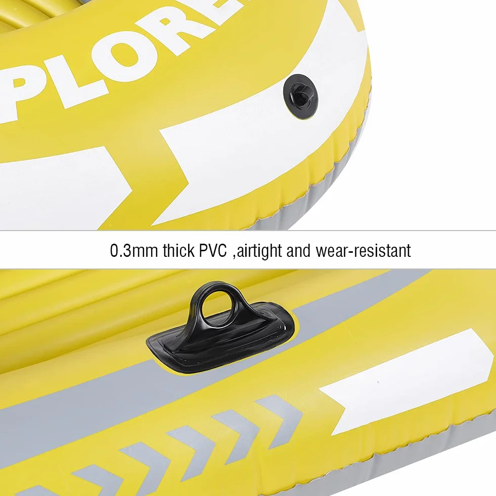HERCHR Barco de Pesca Inflable, Canoa de Kayak Inflable de Servicio Pesado