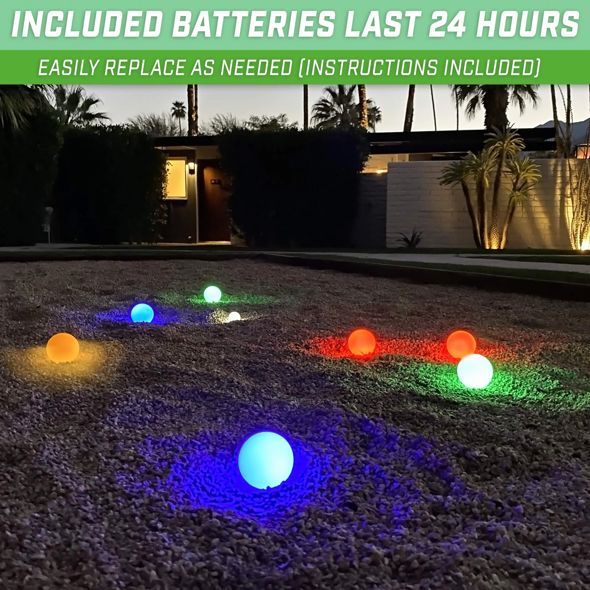 GoSports Juego de Bolas de bocha LED 8 Bolas iluminadas, Palino, Estuche y Cuerda de medición 85 mm o 100 mm