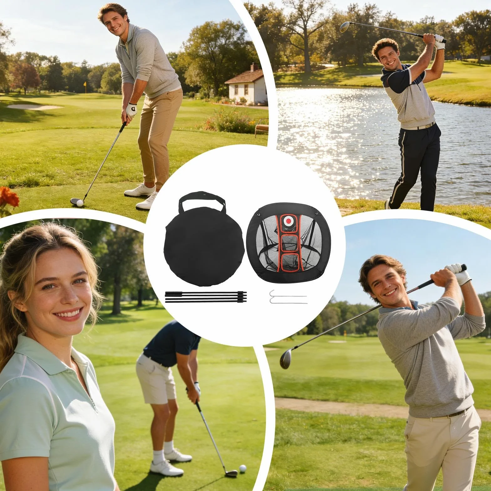 Red de golf Set de entrenamiento con bolsa de almacenamiento para jardín interior y exterior
