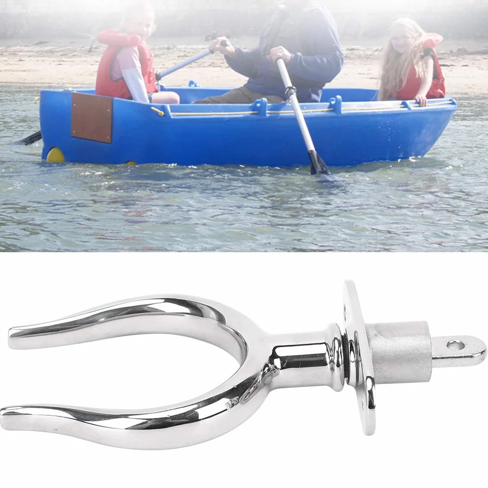 Qqmora Horquilla de Remo Acero Inoxidable para Barco de Remos Yate Marino