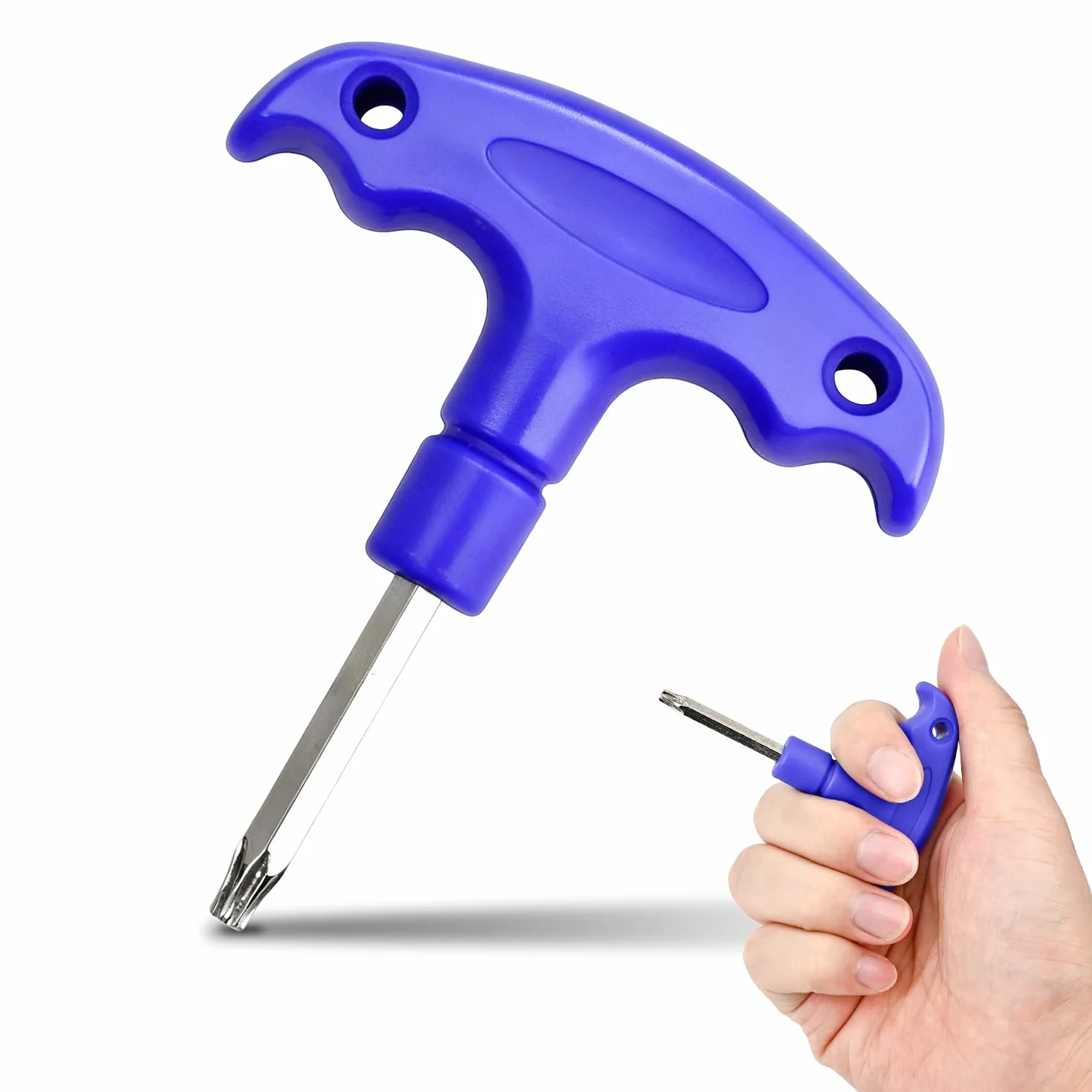 Llave Dinamométrica de Golf Herramienta Ajuste Acero Inoxidable Mango Plástico Llave Púas Accesorio Palos Golf Azul