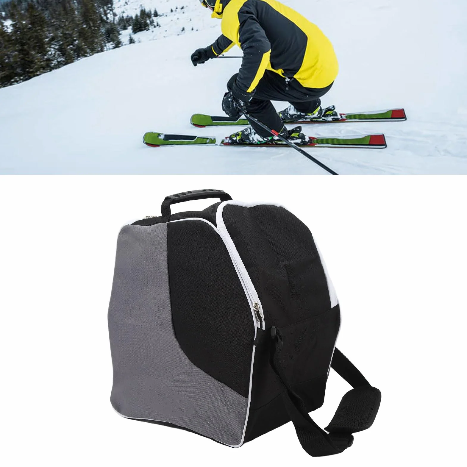 Mochila para Botas de esquí y Snowboard con Bolsa para Casco Deportes de Invierno