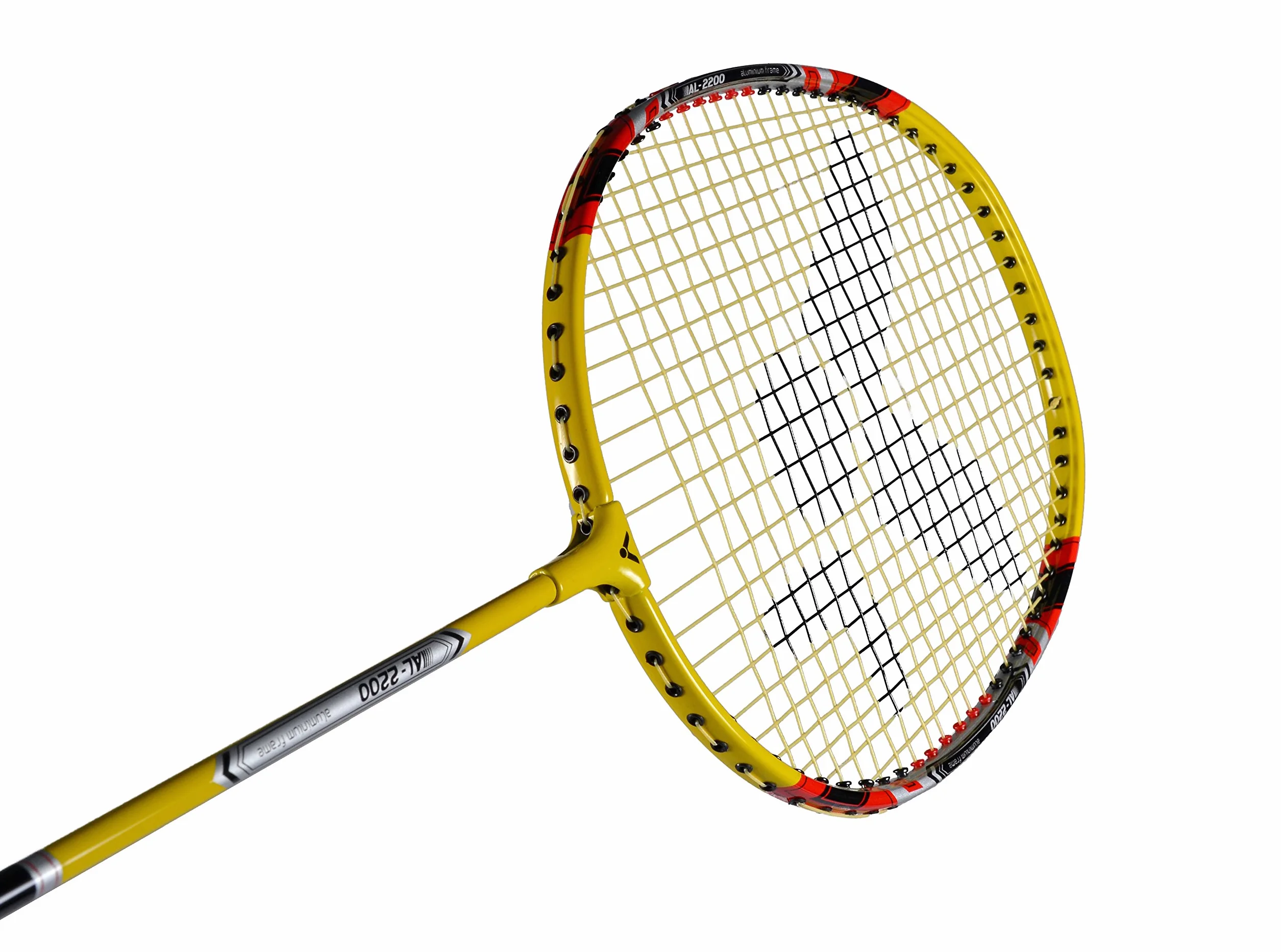 Victor AL 2200 Badminton Racket Yellow Single Set with Shuttlecock Carry Bag