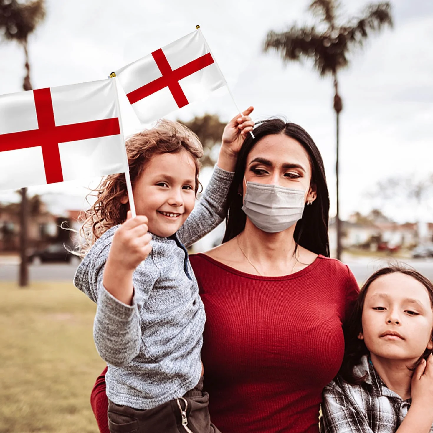 Banderas de Inglaterra con Manivela para Decoración de la Copa de Europa